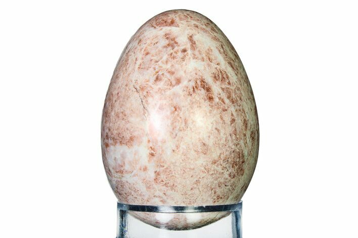 Polished Red and White Marble Egg - Philippines #322443
